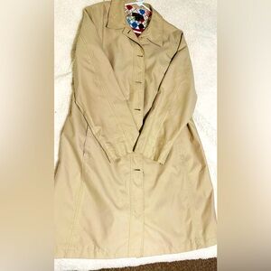 Women’s Lands’ End Trench Coat | Tan Khaki | Large